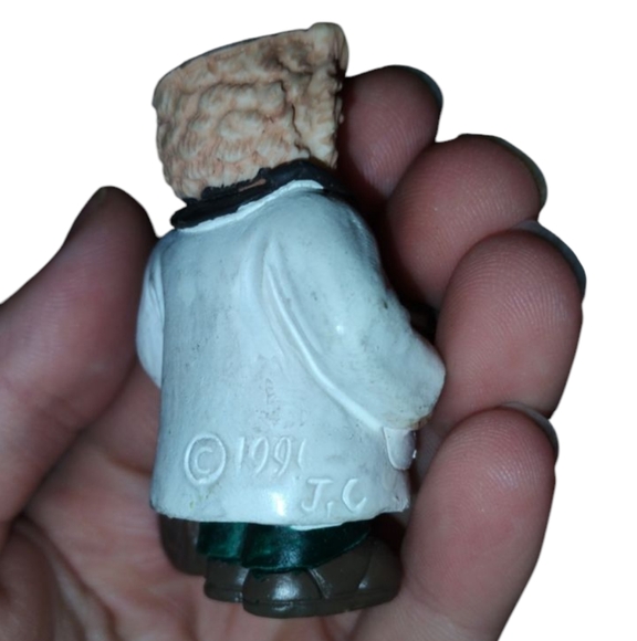 JC Brown and White Ceramic Owl Art Piece - Picture 2 of 2